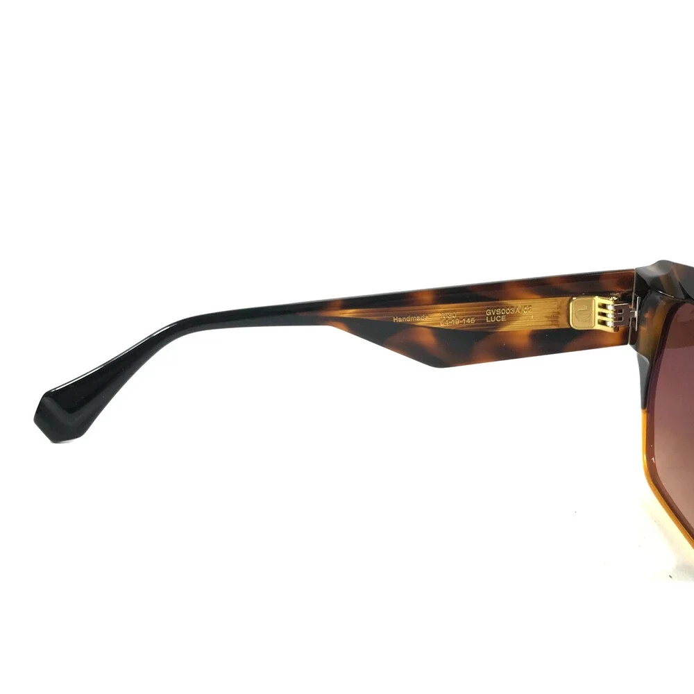 Gigi Studios Sunglasses LUCE GVS003A/02 Tortoise Yellow Frames w/ Gradient Brown